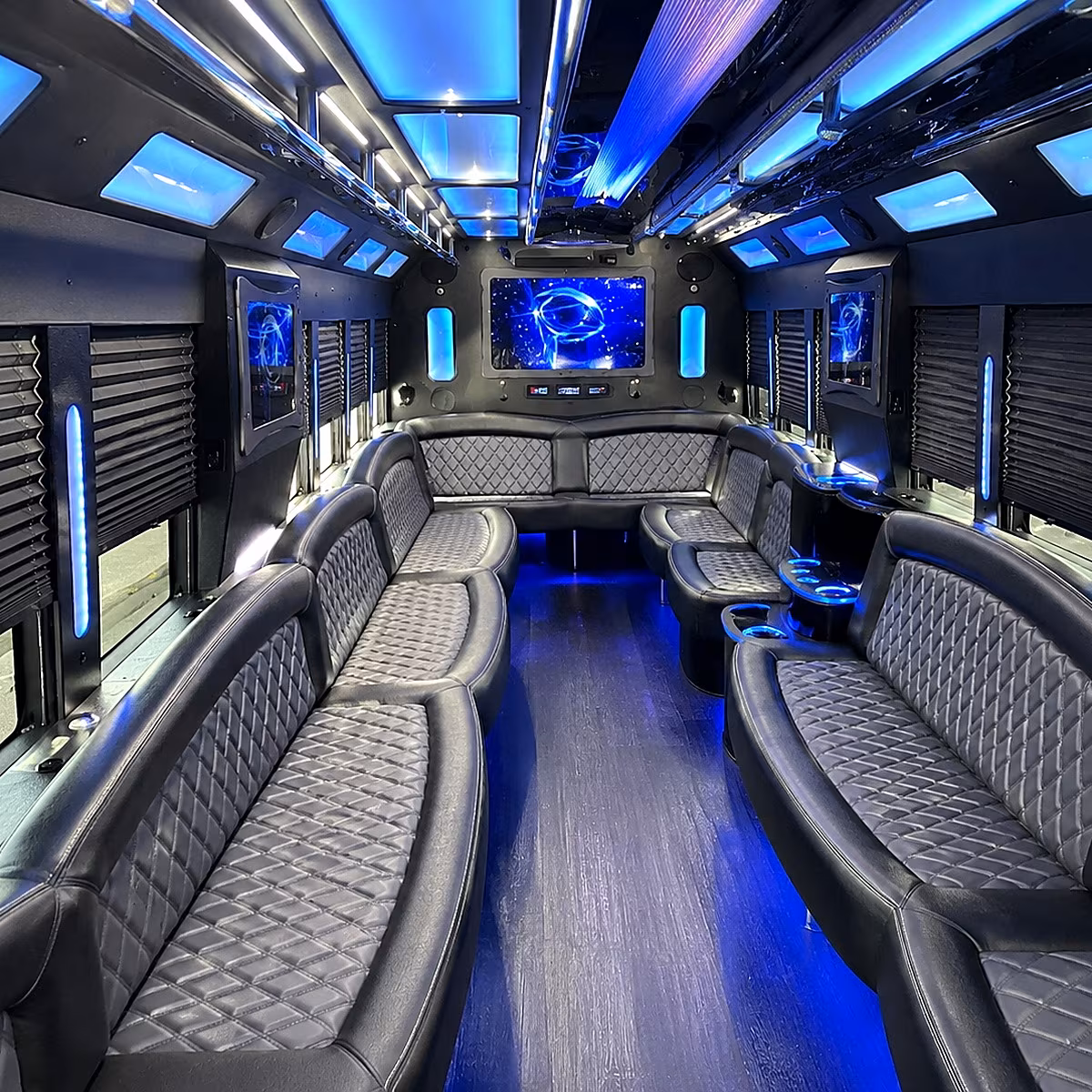 El Paso Bachelor & Bachelorette Transportation party bus interior