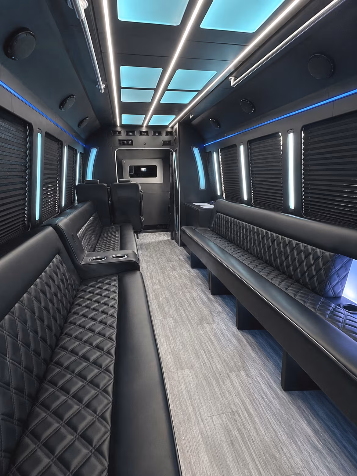 El Paso Private Event Transportation party bus interior