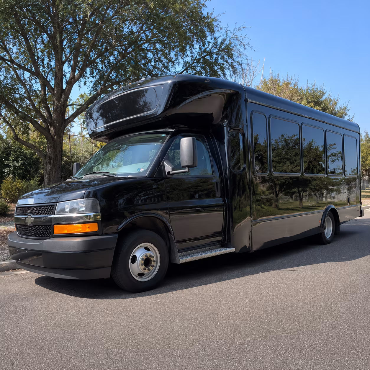 El Paso Private Event Transportation party bus exterior