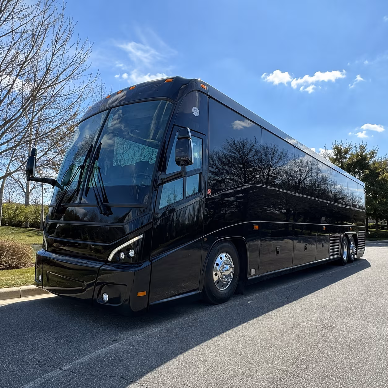 El Paso School Event Transportation party bus exterior
