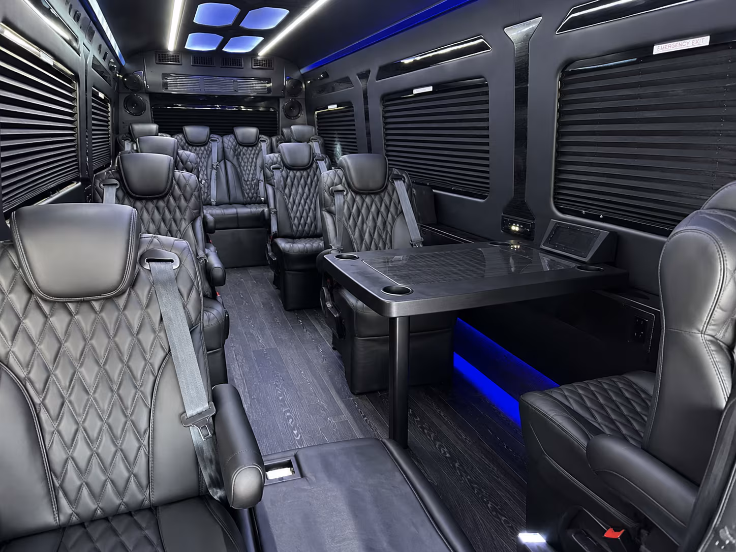 El Paso School Event Transportation party bus interior